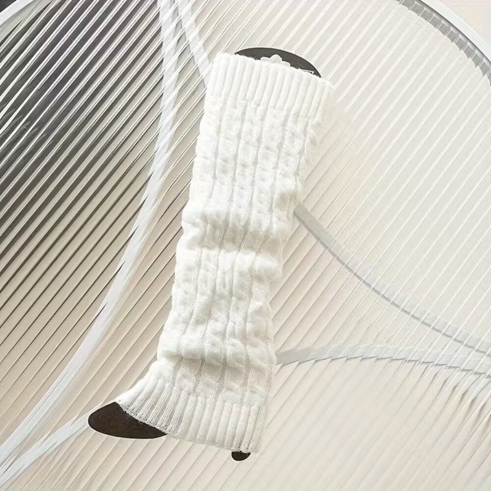 Leg Warmers Winter White Cable Knit NEW